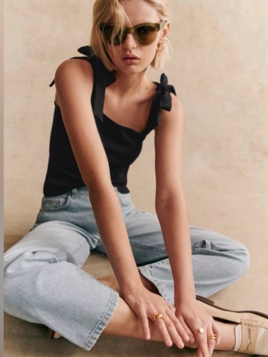 Sezane Tops - Sezane Aria Top Black XS